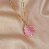 Copper Frame Inlay Opal Charm Pendant Heart/Waterdrop 15x12.5/22x13.5mm