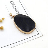 Gem Oval Agate Pendant for DIY Jewelry Making