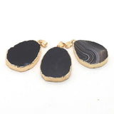 Gem Oval Agate Pendant for DIY Jewelry Making