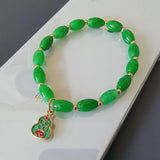 Green Jade Gourd Bracelet Women Bangle Jewelry DIY Natural Bead Gift Gemstone