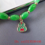 Green Jade Gourd Bracelet Women Bangle Jewelry DIY Natural Bead Gift Gemstone
