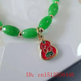 Green Jade Gourd Bracelet Women Bangle Jewelry DIY Natural Bead Gift Gemstone