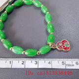 Green Jade Gourd Bracelet Women Bangle Jewelry DIY Natural Bead Gift Gemstone