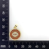Natural Stone Evil Eye Necklace Pendant Vintage Zircon Jewelry
