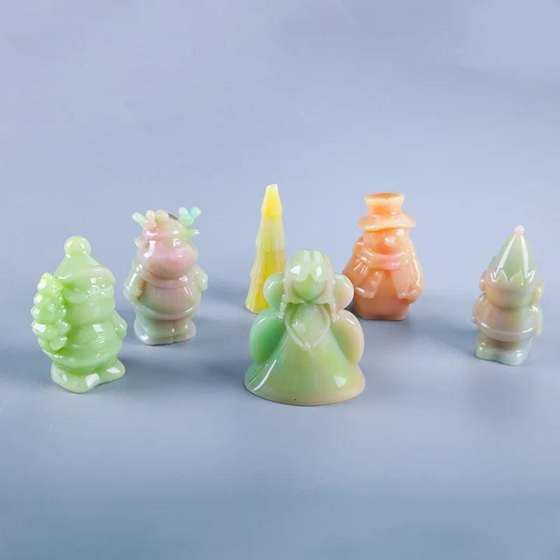 Christmas Series UV Resin Molds Santa Claus Tree Snowman Jewelry
