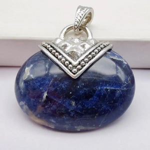 Brazilian Sodalite Stone Bead GEM Pendant Jewelry S627