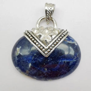 Brazilian Sodalite Stone Bead GEM Pendant Jewelry S627