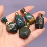 Indian Agate Perfume Bottle Pendant for Jewelry Making