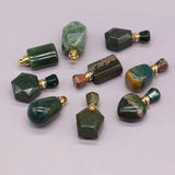 Indian Agate Perfume Bottle Pendant for Jewelry Making