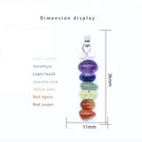 Natural Stone Gem Seven Chakra Agate Crystal Healing Pendant Necklace