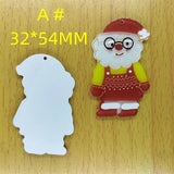 10pcs Acrylic Santa Clause Charms for Christmas Craft DIY