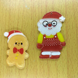10pcs Acrylic Santa Clause Charms for Christmas Craft DIY
