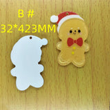 10pcs Acrylic Santa Clause Charms for Christmas Craft DIY