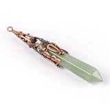 Natural Stone Pendulum for Divination Wicca Reiki Amethyst Quartz Lapis
