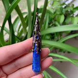 Natural Stone Pendulum for Divination Wicca Reiki Amethyst Quartz Lapis