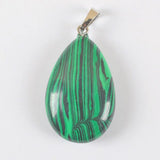 Green Malachite Stone Bead GEM Pendant Jewelry S3054