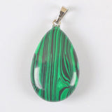 Green Malachite Stone Bead GEM Pendant Jewelry S3054