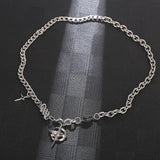 Stainless Steel Men Punk Rock Crystal Star Pendant Necklace