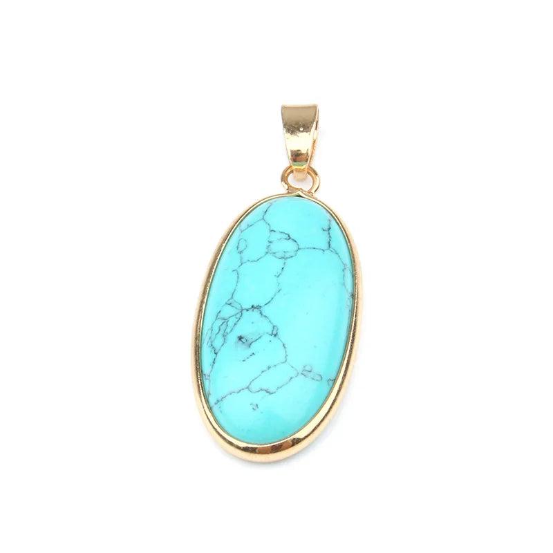 Malachite Quartz Agate Pendant Necklace for Woman