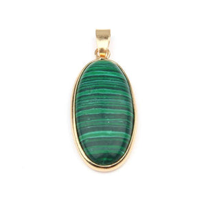 Malachite Quartz Agate Pendant Necklace for Woman