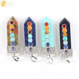 CSJA 7 Chakra Necklace Pendants Sword Pendulum Charms