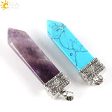 CSJA 7 Chakra Necklace Pendants Sword Pendulum Charms