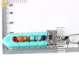 CSJA 7 Chakra Necklace Pendants Sword Pendulum Charms