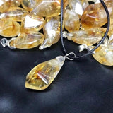 Natural Brazil Citrine Polishing Rough Stone Pendant