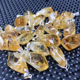 Natural Brazil Citrine Polishing Rough Stone Pendant