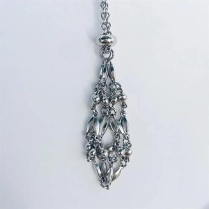 Crystal Holder Cage Necklace Adjustable Metal Necklace Women Men