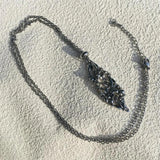 Crystal Holder Cage Necklace Adjustable Metal Necklace Women Men