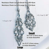 Crystal Holder Cage Necklace Adjustable Metal Necklace Women Men