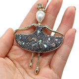 Natural Stone Ballerina Dancer Pendant for Jewelry Making
