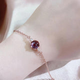 Cellacity Amethyst Gemstone Bracelet 925 Silver