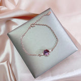 Cellacity Amethyst Gemstone Bracelet 925 Silver