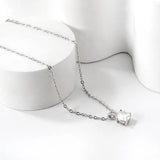 Crystal Pendant Necklace Stainless Steel CZ Choker