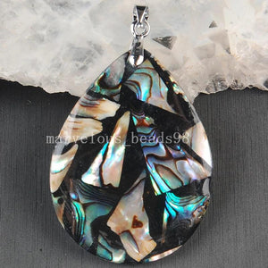 New Zealand Abalone Shell Water Drop Pendant Bead