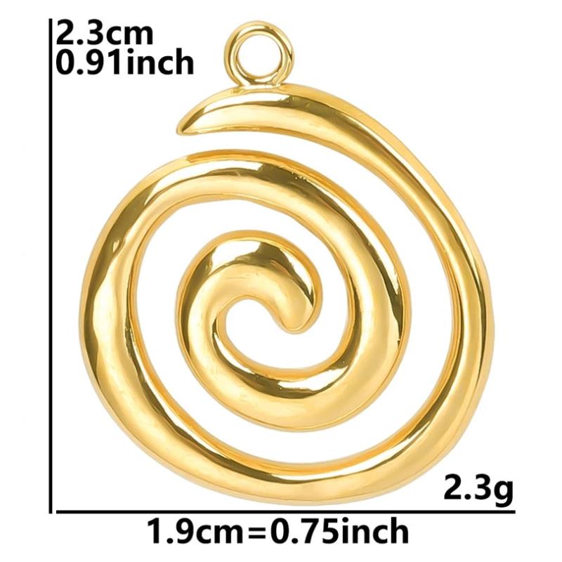 10PCS Stainless Steel Pendant Coil Vintage Thread DIY Jewelry Making