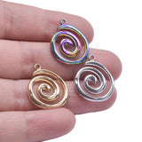 10PCS Stainless Steel Pendant Coil Vintage Thread DIY Jewelry Making