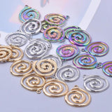 10PCS Stainless Steel Pendant Coil Vintage Thread DIY Jewelry Making