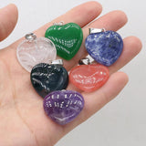 Gem Heart Pendant for Jewelry Making 25x25mm