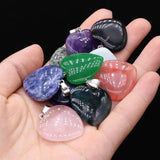 Gem Heart Pendant for Jewelry Making 25x25mm