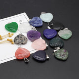 Gem Heart Pendant for Jewelry Making 25x25mm