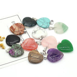 Gem Heart Pendant for Jewelry Making 25x25mm