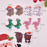 10pcs Koala Dinosaur Flamingo Pendant Acrylic Charms for DIY Making