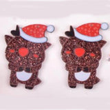 10pcs Koala Dinosaur Flamingo Pendant Acrylic Charms for DIY Making