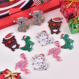 10pcs Koala Dinosaur Flamingo Pendant Acrylic Charms for DIY Making