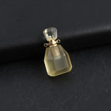 Citrine Reiki Healing Crystal Perfume Bottle Pendant 33x17mm