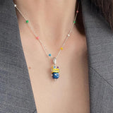 Arrival Cartoon Robot Platinum Plated Female Pendant