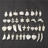 5pcs Natural Mother of Pearl Shell Charms Pendant DIY Jewelry Making